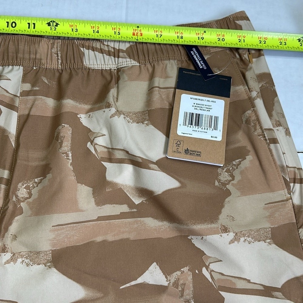 The‎ North Face Men's 3XL Wanderer Hiking Shorts Almond Butter NWT Standard Fit - Picture 6 of 10
